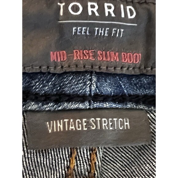 Torrid Women's Jeans Mid-Rise Slim Boot Vintage Stretch Size 30S Blue Denim NWT - Picture 9 of 16